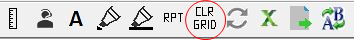 Top toolbar with the CLR GRID button highlighted