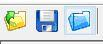 Close-up of the toolbar showing the blue cloud storage folder icon and the yellow open PDF button